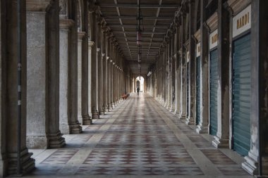 Coronavirus için Venedik Kilit Altında San Marco Meydanı - Covid-19, Venedik Sağlık, 17 Nisan 2020 - LM / Simone Piccirilli