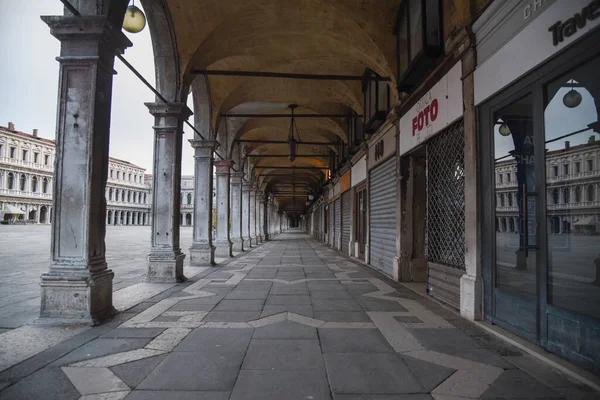 San Marco Square Wenecji Lockdown Dla Coronavirus Covid Zdrowie Wenecji — Zdjęcie stockowe