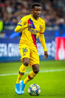 2019 / 20 Şampiyonlar Ligi sezonunda FC Barcelona 'dan Moussa Wague - Fotoğraf: Fabrizio Carabelli / LM