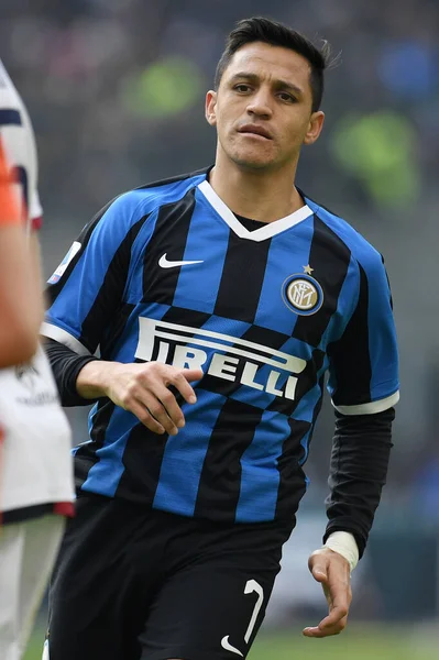 Alexis Sanchez Inter Internazionale Italian Football Season 2019 Italian Serie — 스톡 사진