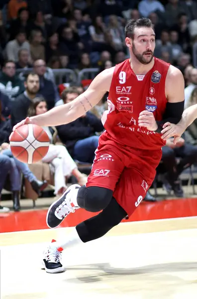 Riccardo Moraschini Armani Exchange Milano Durante Campeonato Italiano Baloncesto Serie — Foto de Stock