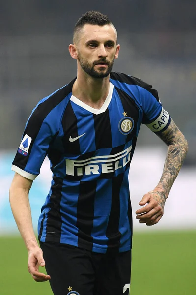 Marcelo Brozovic Inter Durante Temporada 2019 Del Internazionale Italian Soccer — Foto de Stock