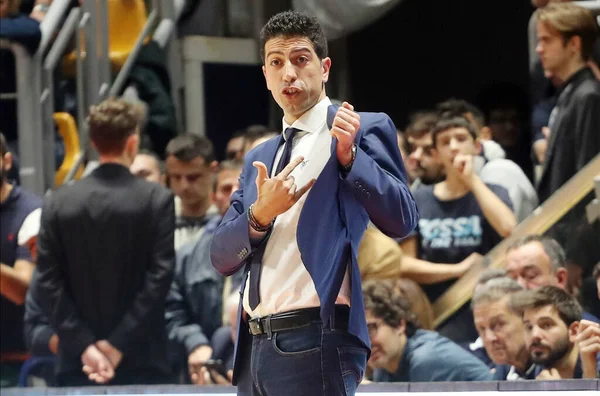 Antimo Martino Coach Fortitudo Pompea Bologna Italian Serie Basketball Championship — стокове фото