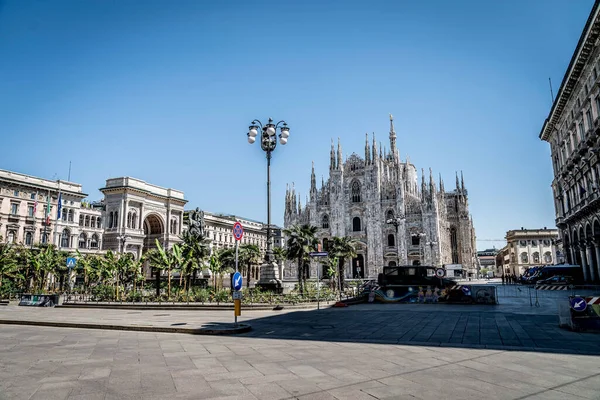 Duomo Town Milan Coronavirus Emergency Places Milan April 2020 Daniele — стоковое фото