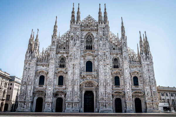 duomo during The town of Milan during Coronavirus Emergency, Places in Milan, April 19 2020 - LM/Daniele Cifala