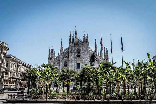 Duomo Pendant Ville Milan Pendant Coronavirus Urgence Lieux Milan Avril — Photo