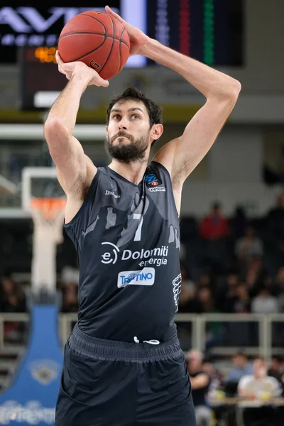 Davide Pascolo Dolomiti Energia Trentino Italian Serie Basketball Season 2019 — Stock Photo, Image