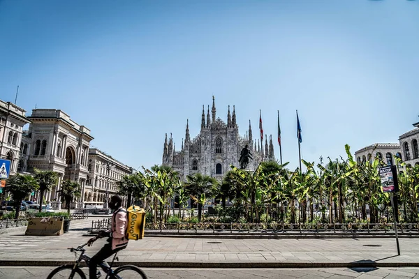 Duomo Town Milan Coronavirus Emergency Places Milan April 2020 Daniele — стоковое фото
