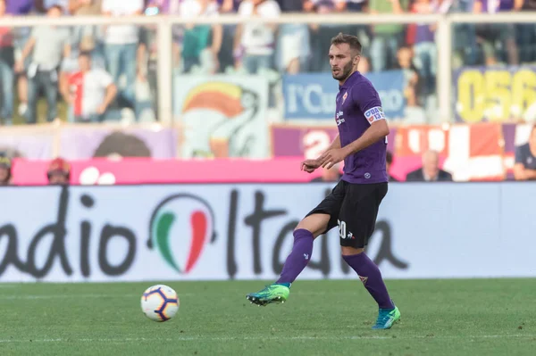 Tysk Pezzella Fiorentina Italiensk Fotboll Serie Säsong Acf Fiorentina Italiensk — Stockfoto
