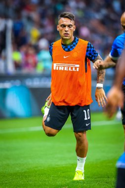 FC Internazionale takımından Lautaro Martnez İtalya futbolu sezonu sırasında 2019 / 20 FC Internazionale - Fotoğraf: Fabrizio Carabelli / LM 