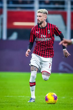 İtalyan futbol takımı Serie A 'nın 2019 / 20 sezonunda Ac Milan' dan Samu Castillejo - Fotoğraf: Fabrizio Carabelli / Lm