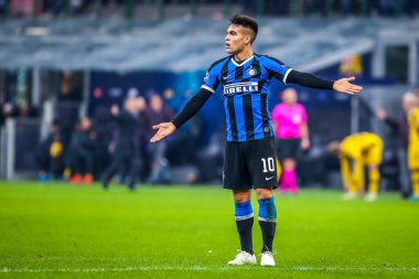 FC Internazionale takımından Lautaro Martnez İtalya futbolu sezonu sırasında 2019 / 20 FC Internazionale - Fotoğraf: Fabrizio Carabelli / LM 