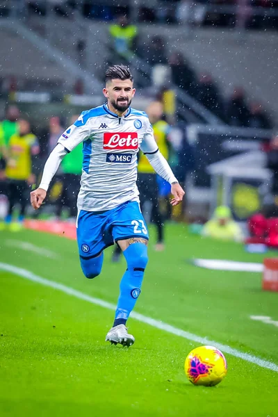 Ssc Napoli Den Elseid Hysaj Talya Futbol Takımı Serie Sezonu — Stok fotoğraf