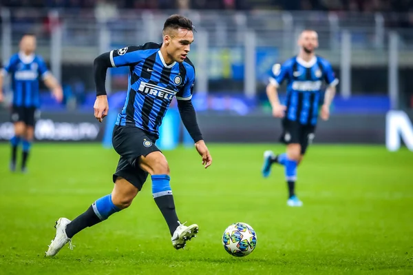 Lautaro Martnez Del Internazionale Durante Temporada Fútbol Italiano Serie 2019 — Foto de Stock