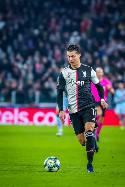 Juventus Takımından Cristiano Ronaldo Talyan Futbolu Sezonu 2019 Juventus Fotoğraf — Stok fotoğraf