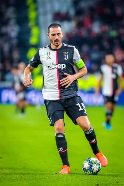 Juventus Takımından Leonardo Bonucci Talyan Futbolu Sezonu 2019 Juventus Fotoğraf — Stok fotoğraf