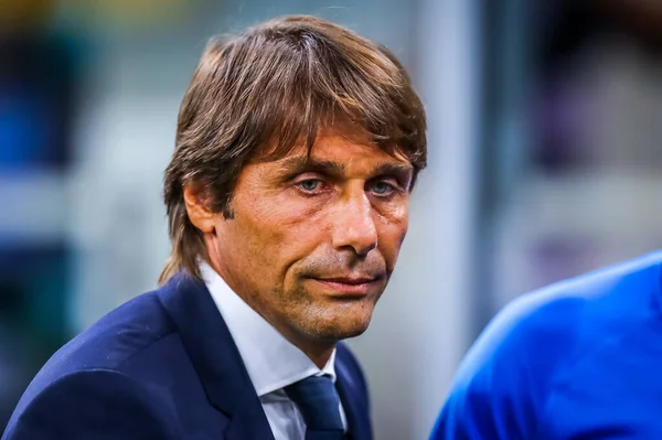 Treinador Principal Internazionale Antonio Conte Durante Temporada Futebol Italiano 2019 — Fotografia de Stock
