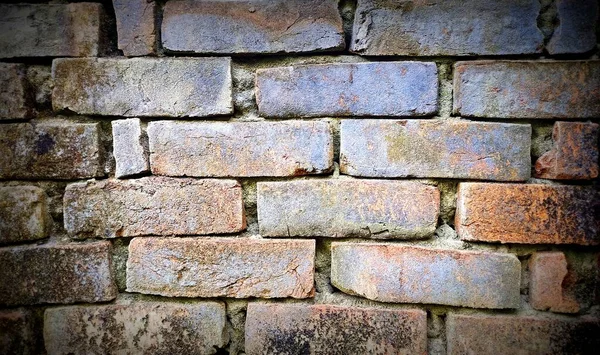 Desen Arkaplanı için Renkli Tuğla Deseni. Grafiksel Tasarım için Tuğla Deseni Duvar Kullanımı .