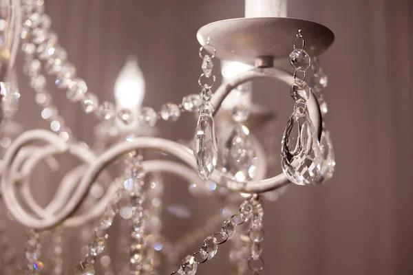 Part of Crystal Chandelier with pendants and lights