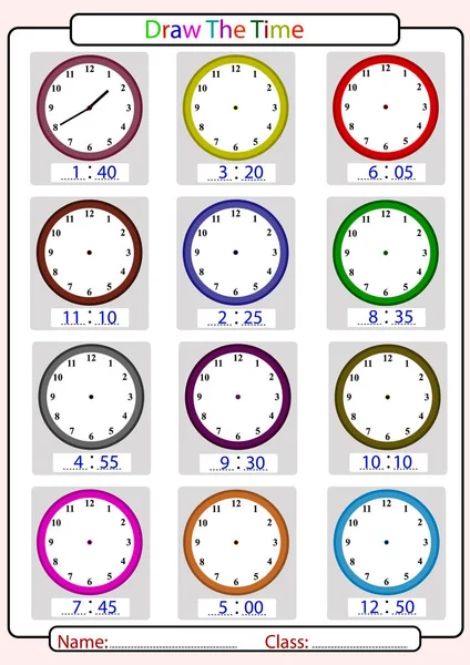 Розповідаючи про час, намалюйте час — стоковий вектор