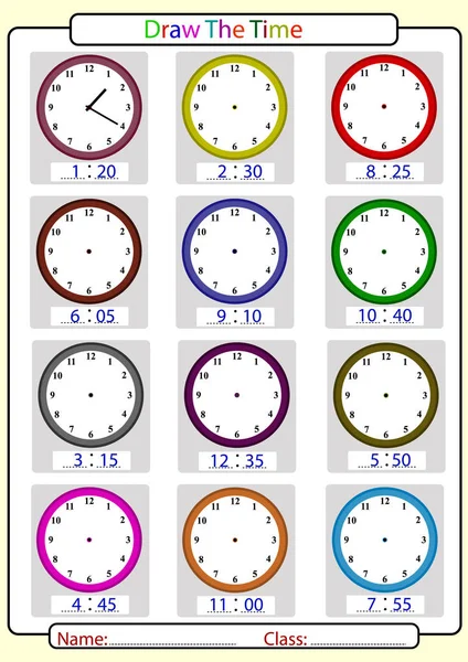 Розповідаючи про час, намалюйте час — стоковий вектор