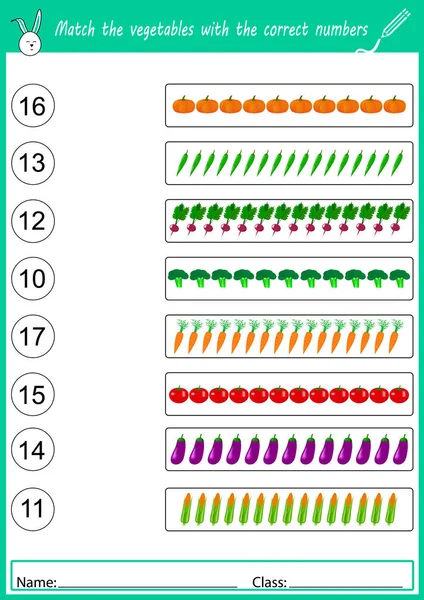 sebze doğru sayılar ile maç