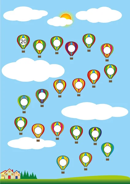 1-20, egzersizleri çalışma sayfası tarafından geriye doğru sayma