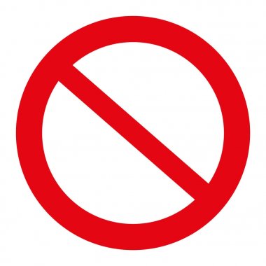 Trafik işareti illüstrasyon, izin işaret değil, üzerinde beyaz izole