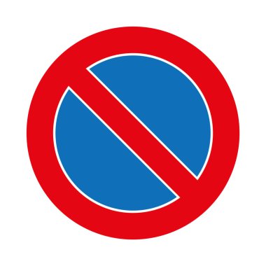 resimde trafik üzerinde beyaz izole hiçbir Park işareti grafiği