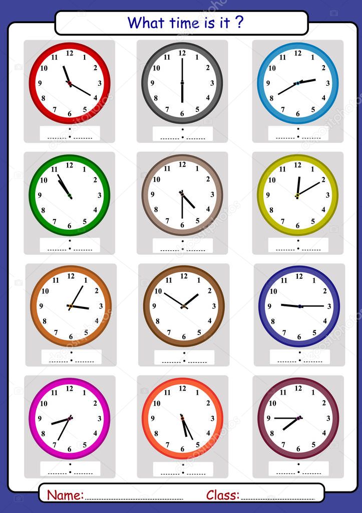 What time is it, What is the time, draw the time, Learning to Tell Time