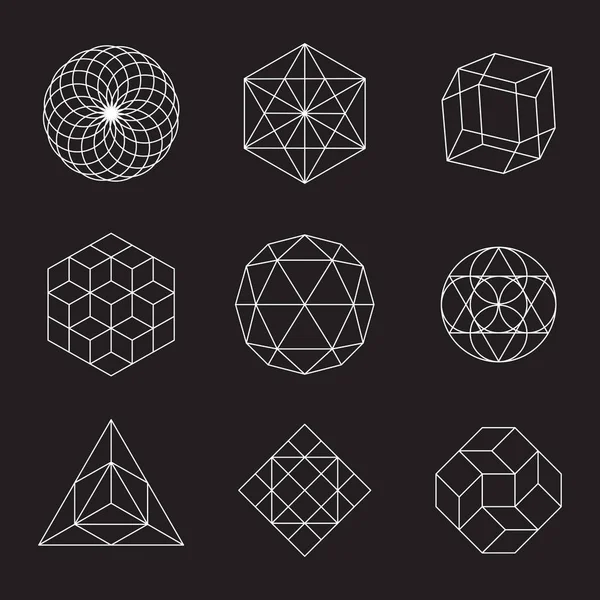 Geometrik şekiller kümesi — Stok Vektör