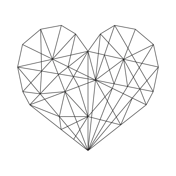 Геометрический дизайн сердца — стоковый вектор