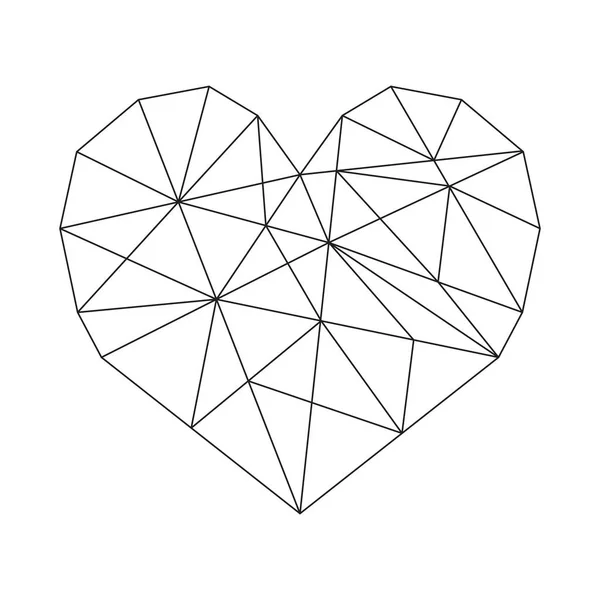 Geometrik kalp tasarımı — Stok Vektör