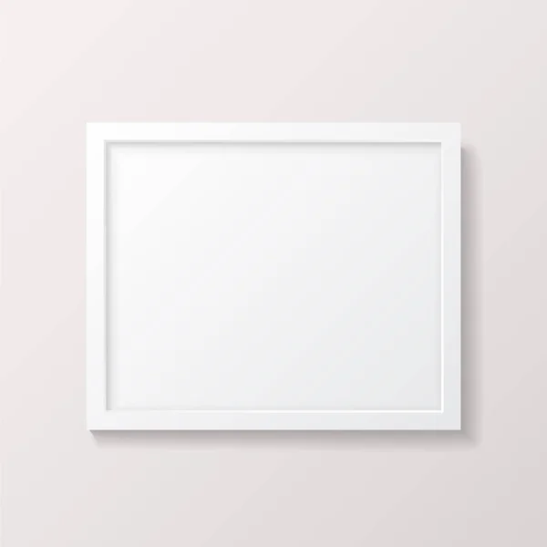 Realistische leeg wit foto Frame Mockup — Stockvector