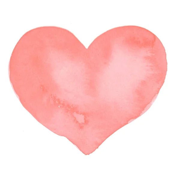 Acuarela Corazón pintura —  Fotos de Stock