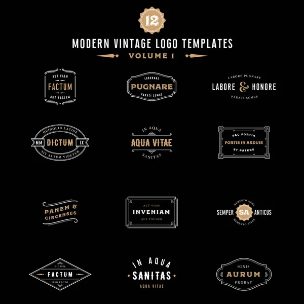 Etichette vintage e modelli di logo — Vettoriale Stock