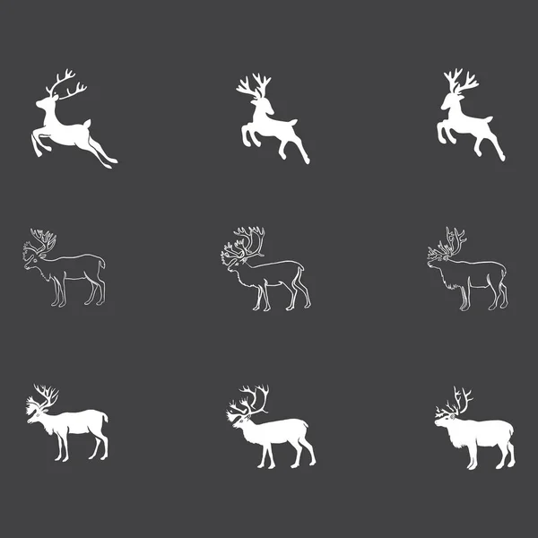Набір малюнків рук оленів — стоковий вектор