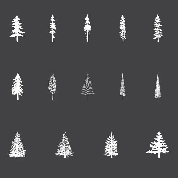 Деревья - Holiday Set — стоковый вектор
