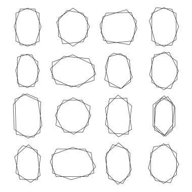 Geometrik çerçeveler - asimetrik geometrik çerçevelerin ayarla