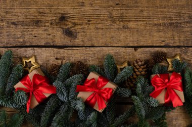 Xmas ahşap arka plan.