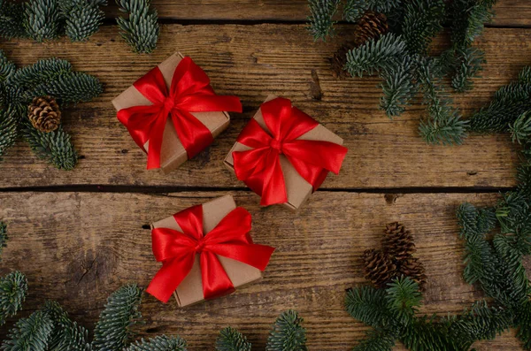 Fondo de madera horisontal con cajas . — Foto de Stock