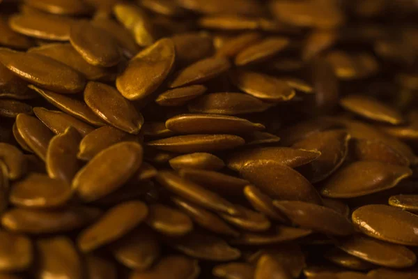 Item Macro Photo Dry Seeds Flax Healthy Diet — Stock Photo, Image