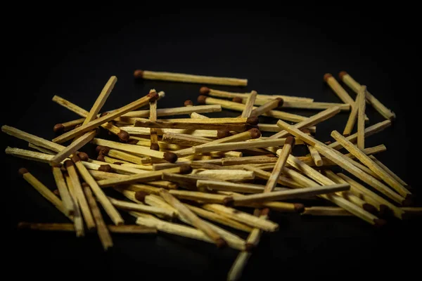 Subject Photo Scattering Wooden Matches Table — Stock Photo, Image