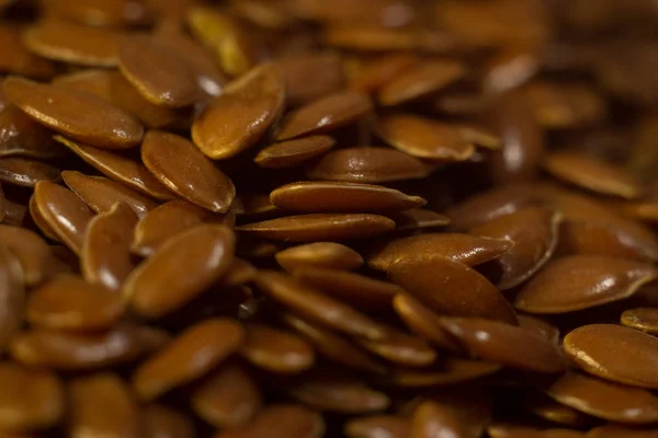 Item Macro Photo Dry Seeds Flax Healthy Diet — Stock Photo, Image