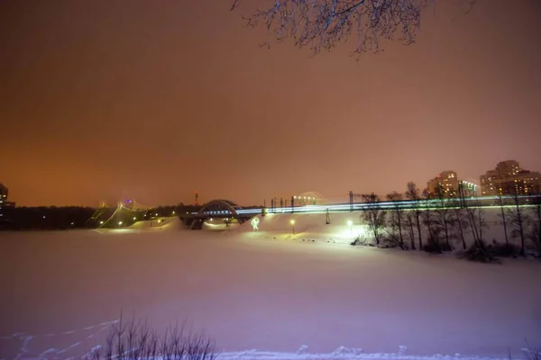 ロシアの田舎の冬の風景 — ストック写真