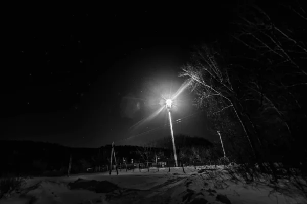 ロシアの田舎の冬の風景 — ストック写真