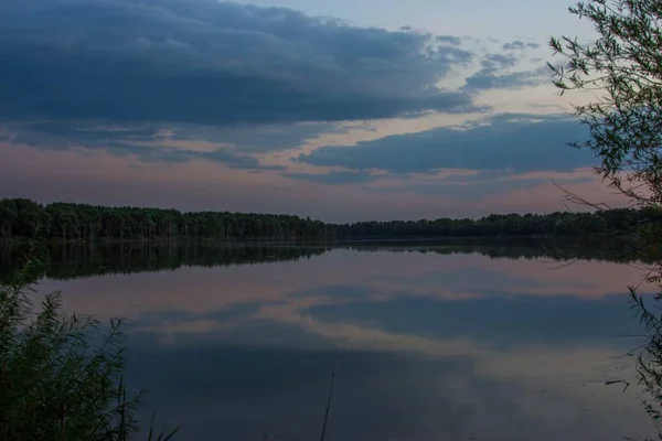 Pêche Soirée Dans Étang Fédération Russie — Photo