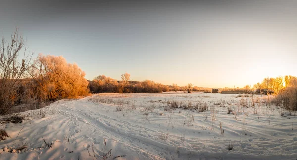 Wunderschöne Winterlandschaften Ländlicher Gebiete Der Russischen Föderation — Stockfoto