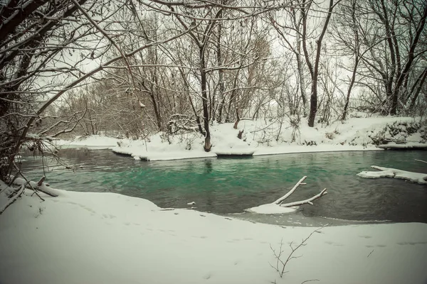 Hermosos Paisajes Invernales Las Zonas Rurales Federación Rusa — Foto de Stock