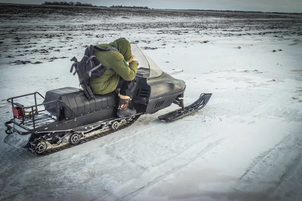 People Russia Came Field Extreme Cold Shoot Landscapes — Stock Photo, Image